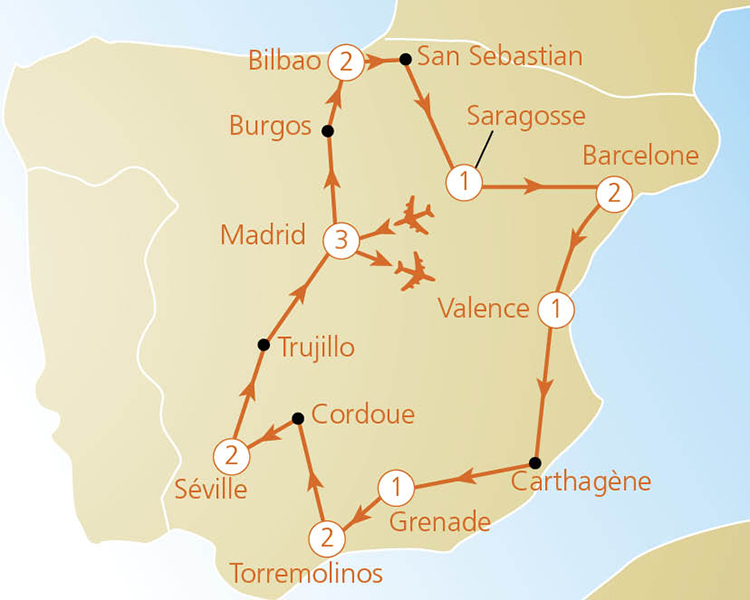 Circuit Espagne Tours Chanteclerc Europe Voyagessuperprix